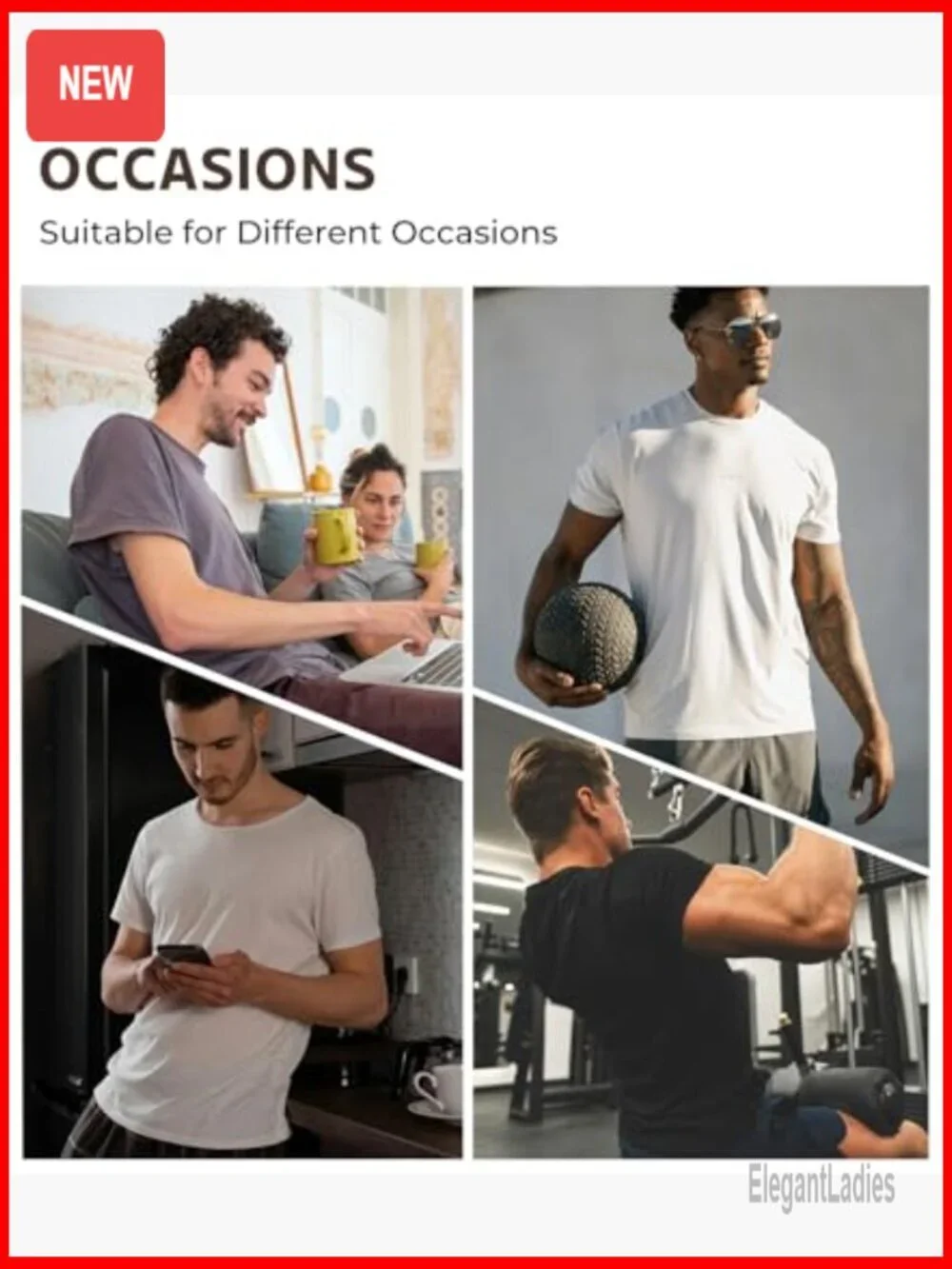 Men's Slim Fit V-Neck Undershirts 3-Pack, Moisture Wicking, Bamboo Rayon